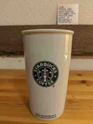 Starbucks 2009 Ceramic Travel Tumbler White Mug Cup Mermaid 12 Oz Coffee No Lid - Sold on eBay Mar, 16th 2019 for $7.99