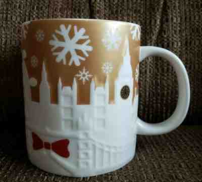 Starbucks London England Relief Mug Gold Christmas Holiday 2014 Great Condition. - Sold on eBay Mar, 10th 2019 for $23.00