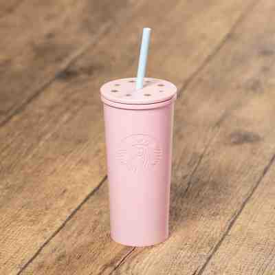 New STARBUCKS Hong Kong 2019 12oz Pink Cherry Blosom Stainless Steel Cold Cup  - Sold on eBay Mar, 16th 2019 for $45.00