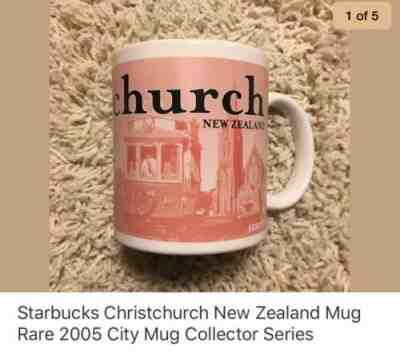 RESERVED!! Lot Of 2 Auckland + Christchurch Starbucks Mugs 2005 Collector Series - Sold on eBay Mar, 12th 2019 for $50.00