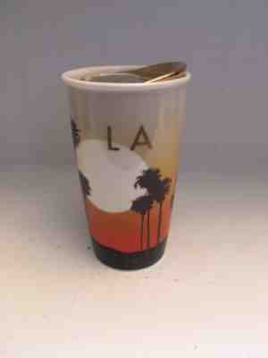 Starbucks LA Los Angeles City Sunset Palm Trees Travel Mug , Cup 2015 - Sold on eBay Mar, 16th 2019 for $30.00