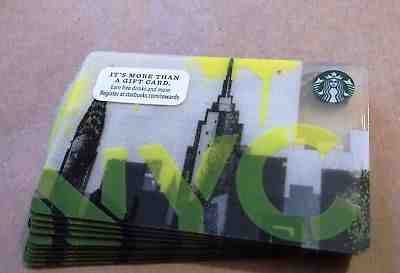 10 Starbucks New York City NYC Skyline Empire State Building Graffiti Gift Card  - Sold on eBay Mar, 16th 2019 for $4.99