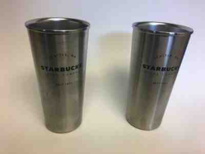 2 Starbucks Stainless Steel Cold Cup Seattle WA 16oz . No Lids. Pre Owned. - Sold on eBay Mar, 16th 2019 for $7.00