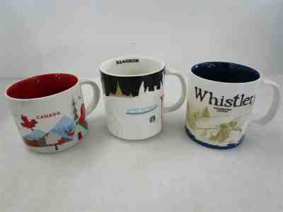 Lot of 3 Starbucks Mugs You Are Here Collector Mugs Canada Bangkok Whistler - Sold on eBay Mar, 12th 2019 for $16.50