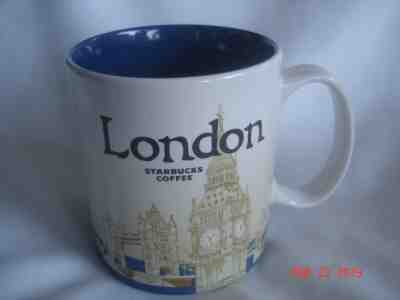 MINT 2015 STARBUCKS LONDON Big Ben Skyline BLUE INSIDE MUG / CUP 16 oz.  - Sold on eBay Mar, 12th 2019 for $32.49