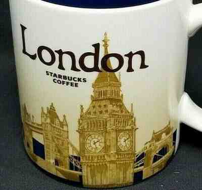 STARBUCKS COFFEE LONDON CITY BRIDGE BIG BEN 16 oz. COLLECTOR SERIES 2010 MUG CUP - Sold on eBay Mar, 10th 2019 for $11.00