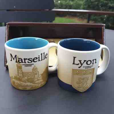2 Demitasse Starbucks City Mugs 3 oz MARSEILLE & LYON Mini Icon Mugs FRANCE - Sold on eBay Mar, 15th 2019 for $34.00