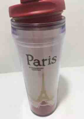 STARBUCKS PARIS Eiffel Tower To Go Travel Tumbler with Lid 12 oz 2004 - Sold on eBay Mar, 12th 2019 for $16.49