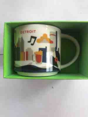 STARBUCKS YOU ARE HERE DETROIT MUG CUP - Sold on eBay Mar, 15th 2019 for $4.10