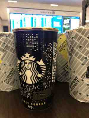 Starbucks New York City NYC Times Square Broadway Ceramic Tumbler Traveler Mug - Sold on eBay Mar, 16th 2019 for $27.50