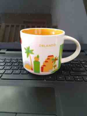 Starbucks You Are Here oversize  Collectible Mug Orlando 14oz 2014 orange inside - Sold on eBay Mar, 14th 2019 for $20.00