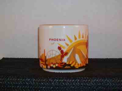 STARBUCKS YOU ARE HERE COLLECTION PHOENIX MUG 2014 Desert Cactus Lizard Arizona - Sold on eBay Mar, 16th 2019 for $14.99