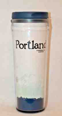 PORTLAND OREGON 2009 Starbucks Coffee 12oz Blue Travel Cup Mug Lid - Sold on eBay Mar, 14th 2019 for $10.00
