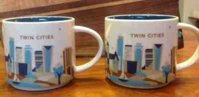 Starbucks 2017 Twin Cities You Are Here Collection Set Of 2 Coffee Mugs 14 Fl Oz - Sold on eBay Mar, 5th 2019 for $13.00