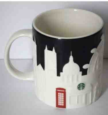 Starbucks London Black Relief Mug Christmas Cup City Collection Rare England - Sold on eBay Mar, 19th 2019 for $45.00
