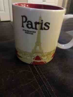 Starbucks Paris Mug 16 oz Coffee Red Interior - Sold on eBay Mar, 22nd 2019 for $17.00