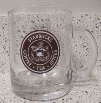 Starbucks Coffee Tea Spices 2008 11oz Glass Mug Brown Split Tail Mermaid RARE  - Sold on eBay Mar, 23rd 2019 for $4.99
