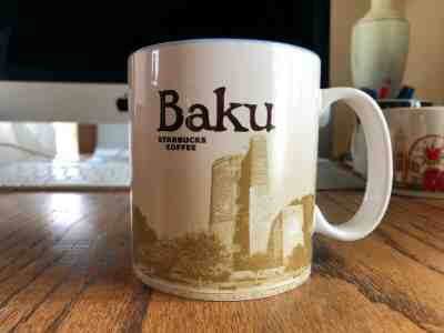 Starbucks NWT Baku Azerbaijan Global Icon mug cup Original 16oz Maiden Tower