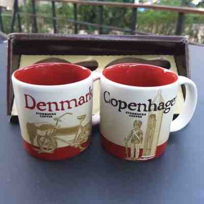 2 Demitasse Starbucks City Mugs 3 oz Mini Icon DENMARK & COPENHAGEN Discontinued - Sold on eBay Mar, 21st 2019 for $34.00