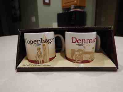 Starbucks Denmark Copenhagen Set Of 2 Demitasse 3 oz Cups - Sold on eBay Mar, 17th 2019 for $25.00