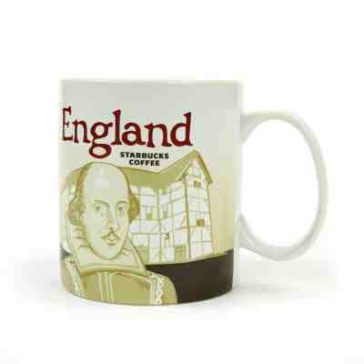 Starbucks England Country Mug Willam Shakespeare Brown 2013 Coffee Cup 16 oz - Sold on eBay Mar, 21st 2019 for $27.99