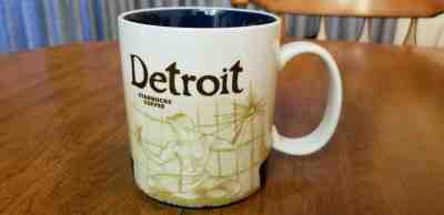 DETROIT Starbucks Coffee Cup Collectors Series City Icon Mug 2011 16oz very nice - Sold on eBay Mar, 20th 2019 for $25.00