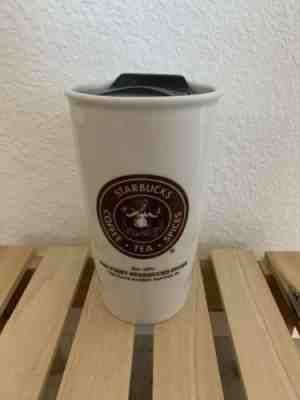 Starbucks 2014 Pike Place Market Double Wall Ceramic Traveler Tumbler 12 oz - Sold on eBay Mar, 23rd 2019 for $39.99