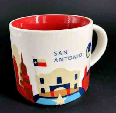 Starbucks Coffee YOU ARE HERE City Collector Series SAN ANTONIO Mug Cup 14 oz - Sold on eBay Mar, 21st 2019 for $24.00