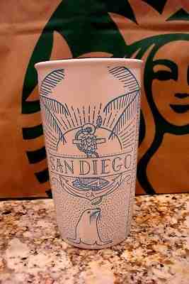 New Starbucks 2017 San Diego 12oz  Ceramic Travel Tumbler  - Sold on eBay Mar, 24th 2019 for $29.74