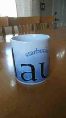 ~MINT~Starbucks Maui White Blue Surfer Mug 2008 City Collector Cup Series 20oz - Sold on eBay Mar, 17th 2019 for $14.30