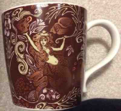 Starbucks 2009 Anniversary Blend Mermaid Siren Coffee Mug Cup Copper Brown - Sold on eBay Mar, 30th 2019 for $9.95