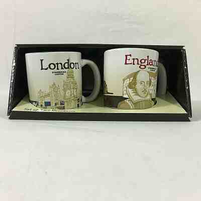 2 Starbucks London And England Demitasse Coffe Tea Cups Mugs New 2018 - Sold on eBay Apr, 2nd 2019 for $31.00