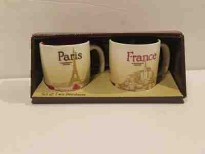 Starbucks Paris and France Demi Espresso Cups Set Of Two Demitasse 3 oz-NEW - Sold on eBay Apr, 2nd 2019 for $33.49