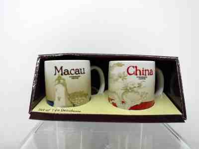 Starbucks  China  Macau  3 oz Set Of Two Demitasse - Sold on eBay Mar, 24th 2019 for $19.00