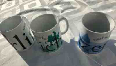 Authentic Starbucks City mug Lot X 3 Nice Clean!! Berlin Luzern Zurich - Sold on eBay Mar, 10th 2019 for $39.88