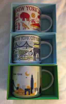 Starbucks New York Mug Set Been There YAH You Are Here Erie Buffalo Liberty New - Sold on eBay Apr, 2nd 2019 for $89.99