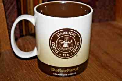 Starbucks Mug Old Logo Siren split tail Seattle Pikeplace  Market 2012 16 oz - Sold on eBay Apr, 2nd 2019 for $12.00