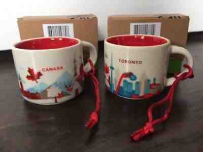 STARBUCKS YOU ARE HERE ORNAMENTS 'TORONTO AND CANADA' 2oz - NIB / NWT - Sold on eBay Apr, 1st 2019 for $34.00