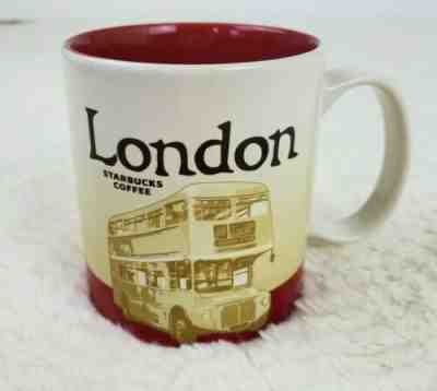 Starbucks London Icon Mug Buckingham Palace Double Decker Bus Coffee Cup Ceramic - Sold on eBay Mar, 28th 2019 for $39.90