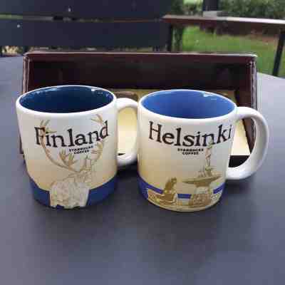 2 Demitasse Starbucks City Mugs 3 oz FINLAND & HELSINKI Series 2013, 2016 - Sold on eBay Mar, 20th 2019 for $34.00