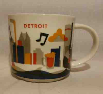 Starbucks Coffee Mug 14oz 2015 - You Are Here Collection - Detroit - Sold on eBay Apr, 1st 2019 for $9.99