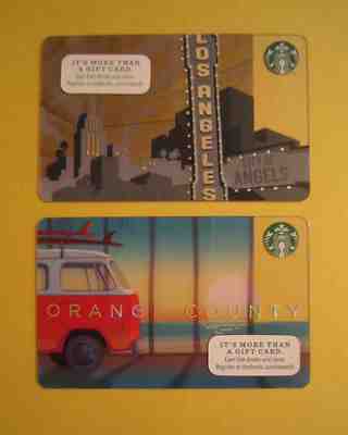 2014 Starbucks LOS ANGELES LA & ORANGE COUNTY OC California Gift Cards ~No$ - Sold on eBay Mar, 31st 2019 for $6.99