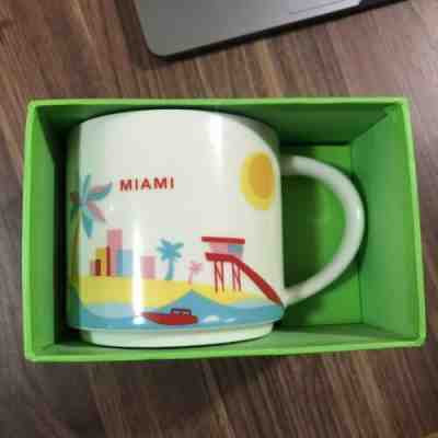 Miami Florida FL Starbucks City Mug Cup You Are Here Series 14oz NEW - Sold on eBay Mar, 30th 2019 for $17.99