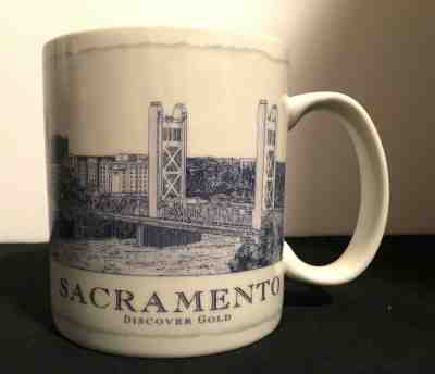 STARBUCKS MUG VINTAGE MINT ARCHITECTURE 2008 SACRAMENTO DISCOVER GOLD 18 OZ. - Sold on eBay Mar, 20th 2019 for $20.00