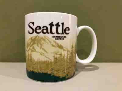 Starbucks SEATTLE COFFEE MUG 2008 Collector Series 16 oz Mt RAINIER Preowned - Sold on eBay Mar, 24th 2019 for $49.95