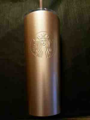 Starbucks Rose Gold Pink Glitter Cold Cup Stainless Steel Tumbler - Sold on eBay Apr, 10th 2019 for $19.95
