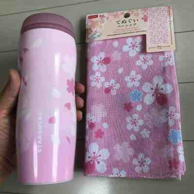 JAPAN LIMITED Starbucks SAKURA Mug 12 oz w/Matching TENUGUI Japanese Bandana - Sold on eBay Apr, 10th 2019 for $29.99