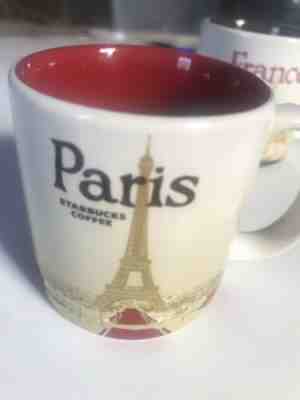 Set of 2 Starbucks Coffee Mini Demitasse Mugs Cups 3 Oz France & Paris - Sold on eBay Apr, 9th 2019 for $18.99