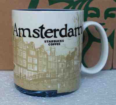 Starbucks Mug Amsterdam City Cup Collector Series Mug 16 oz - Sold on eBay Apr, 4th 2019 for $16.88