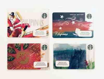 4 Starbucks Card Pilipinas Philippines Rare Cebu Vinta Filipiniana 2015-3017 Lot - Sold on eBay Apr, 2nd 2019 for $28.00